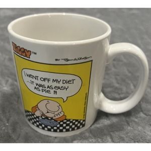 ZIGGY Cartoon 1980 Vintage Coffee Mug Cup "I went off my diet It was easy pie"